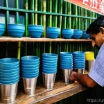 Home 19 일회용컵 대체를 위한 지원 정책 - **Prompt 1: "The Conscious Cuppa: A Tale of Two Teas"**
A vibrant, realistic image capturing a b...